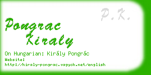 pongrac kiraly business card
