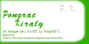 pongrac kiraly business card